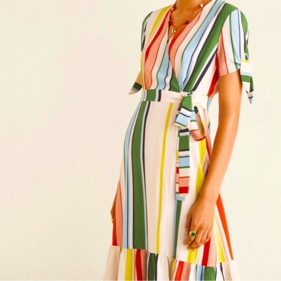 Mango Striped Dress L - Picture 1 of 7